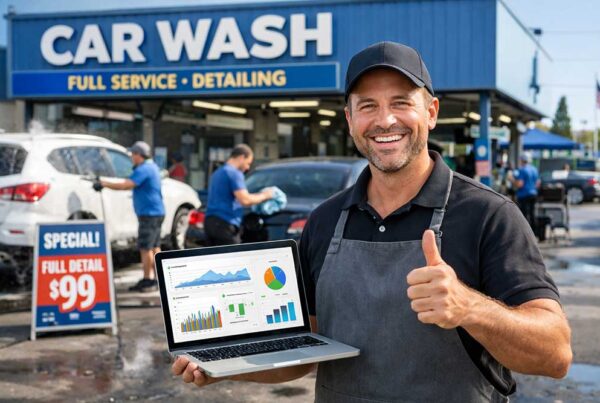 Car Wash SEO with owner showing business data